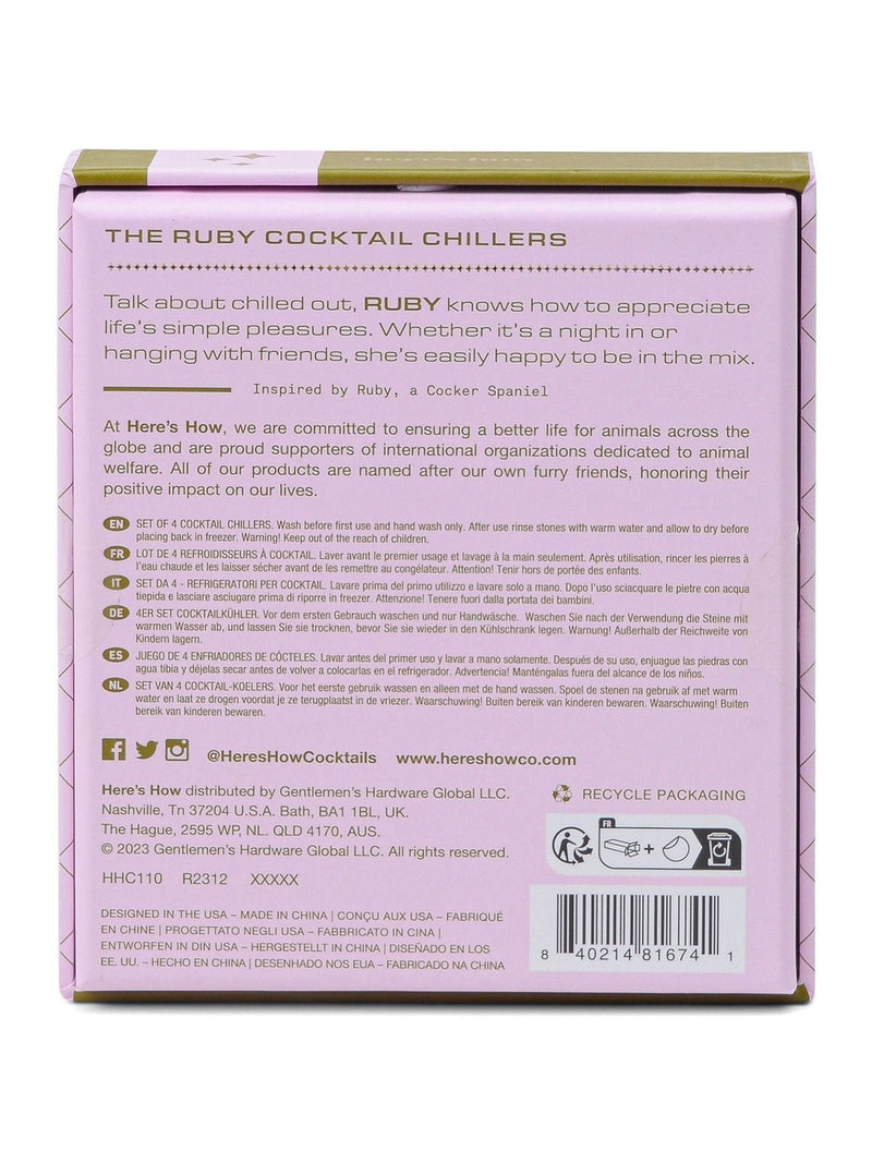 Here''s How Set of 4 Gold The Ruby Cocktail Chillers