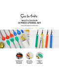 Sur La Table 12 Piece Utensil Set Assorted Colours (British brand)