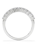The Diamond Store White Twilight 0.50ct Round Cut Lab Diamond Half Eternity Ring in 9K White Gold