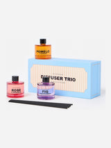 Oliver Bonas Blue Firma Reed Diffuser Trio with Fig, Pomelo, Rose Fragrances