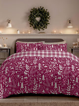 Copenhagen Home Cranberry Christmas Kalmar Duvet Cover Set Single