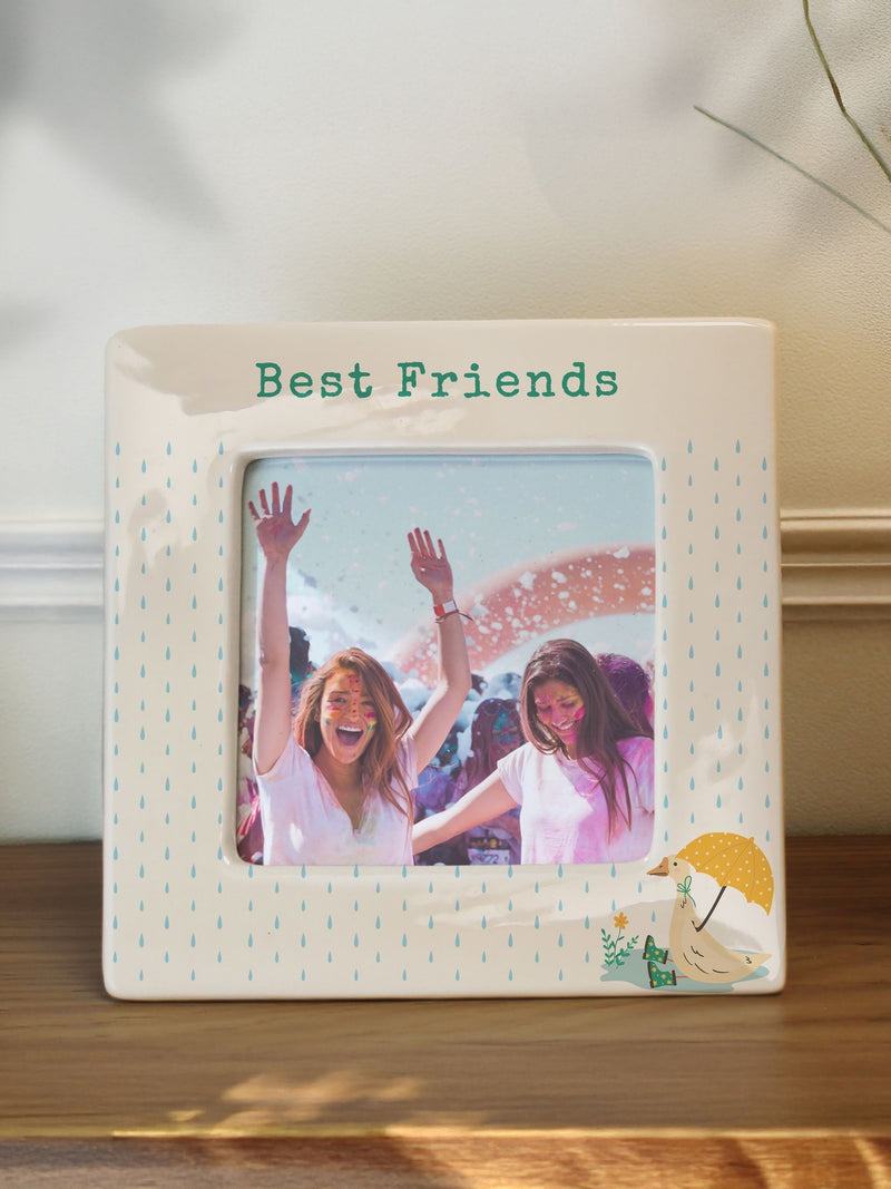 PMC Puddle Duck ceramic photo frame 4x4, imported from the UK