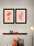 Cartissi black floral silhouette wall art prints set of 2 - British product