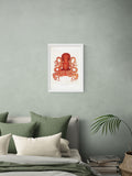 East End Prints white octopus wall art print - British product
