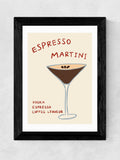 East End Prints Black Espresso Martini wall art print - British product