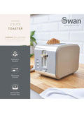Swan Nordic 2 Slice Toaster Oatmeal (British brand)