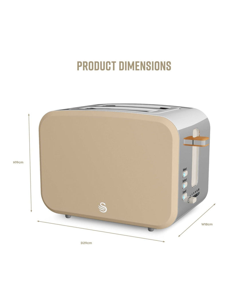Swan Nordic 2 Slice Toaster Oatmeal (British brand)