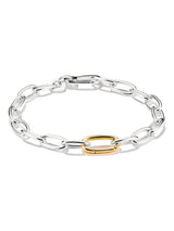 Thomas Sabo Connect Bicolour Charm Bracelet 17cm Silver