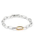 Thomas Sabo bicolour charm bracelet 17cm silver (British brand)