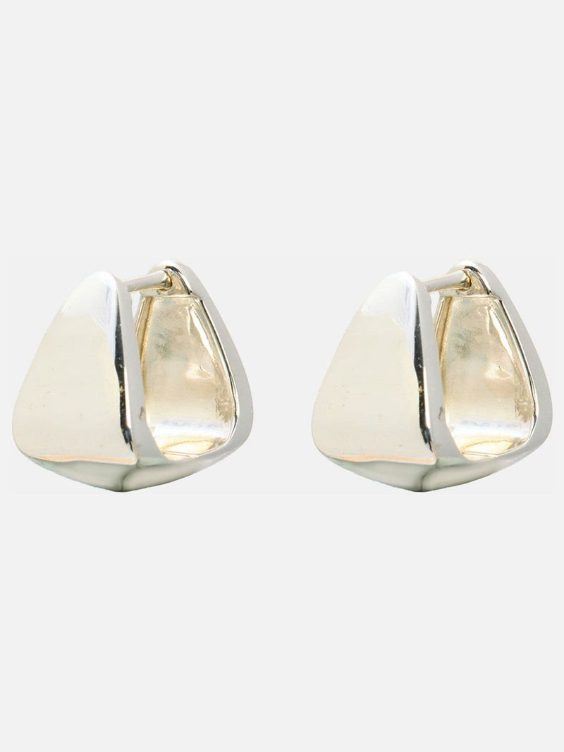Oliver Bonas Silver Tia Silver Plated Triangular Hoop Earrings
