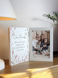 Personalised Floral Wooden Hinged 6x4 Photo Frame by PMC