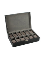 Harvey Makin Widdop Black Lizard Vinyl Watch Box Holds 12 Watches