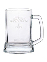 Widdop RAF Etched Glass Tankard Lancaster Bomber 13.5cm