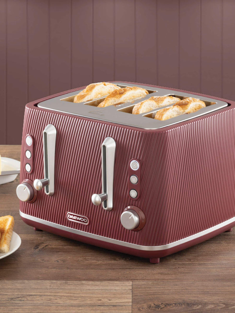 Daewoo Ruby Cascade 4 slice toaster - British product