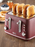 Daewoo Ruby Cascade 4 slice toaster - British product