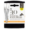 Superdrug black knee high tights 3 pack (British brand)