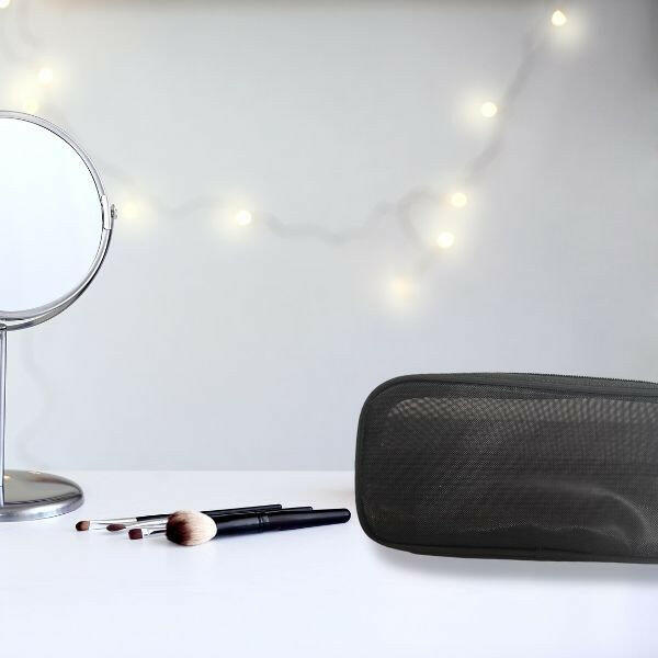 Tweezy Mesh Cosmetics Bag Travel Case Black GOODS Superdrug