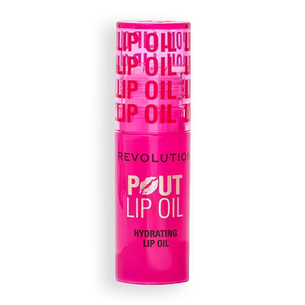 Revolution Pout Lip Oil Raspberry Pink, imported from the UK