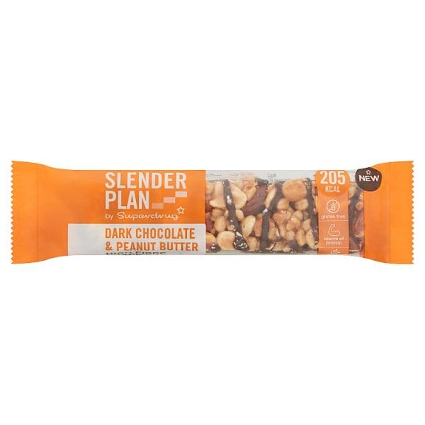 Superdrug Slenderplan Dark Chocolate & Peanut GOODS Superdrug
