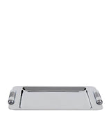 ZODIAC Cylinder Chrome Tray Bathroom Counter Tray
