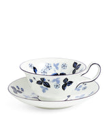 Wedgwood Wild Strawberry Inky Blue Teacup and Saucer