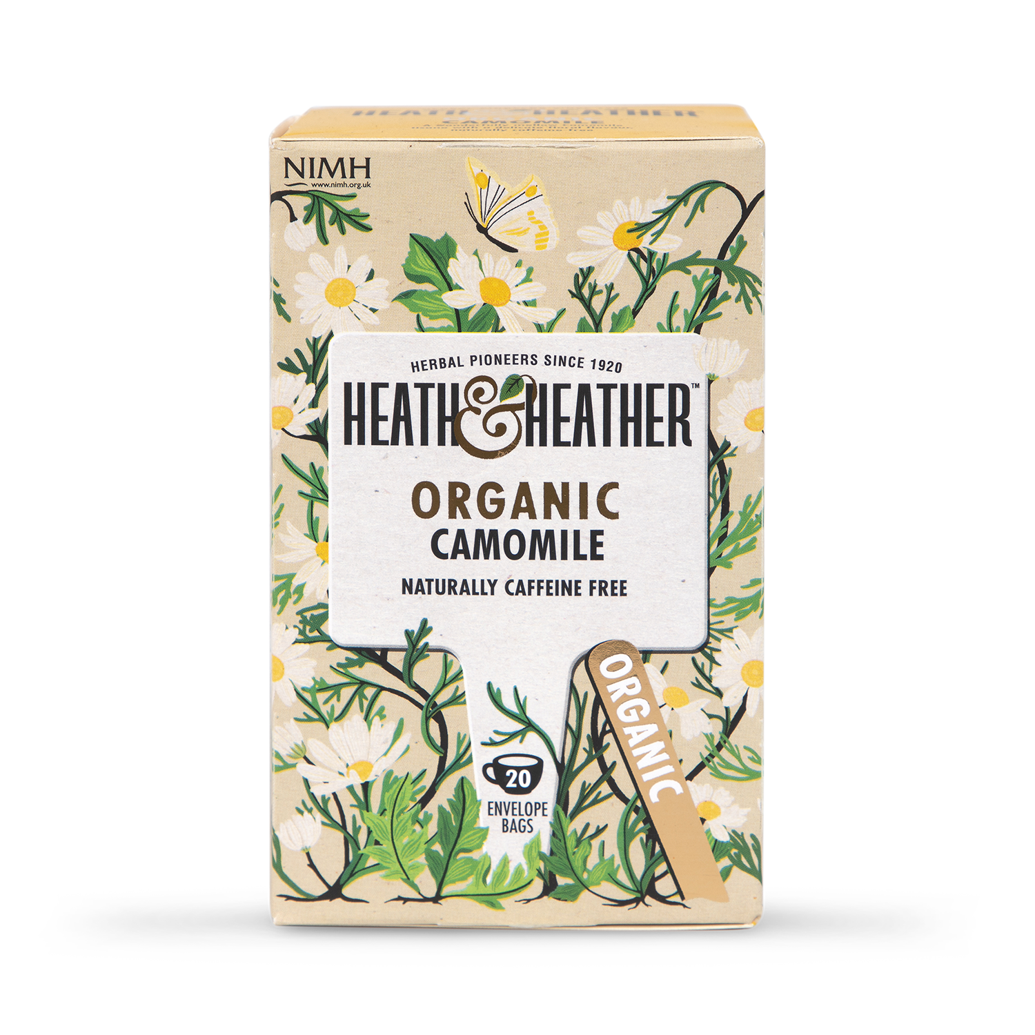 Heath & Heather Organic Green Tea with Ginger 20 Tea Bags - 999019