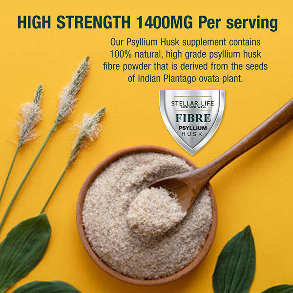 Stellar Life 240 x Psyllium Husk Fibre Supplement Capsules GOODS Superdrug
