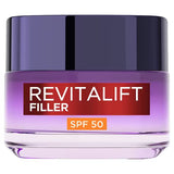 L'Oréal Paris Revitalift Filler Deep Replumping Anti-Ageing Day Cream with Hyaluronic Acid SPF50 50ml