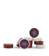 Purling Alabaster Stone Checkers Board Game Pieces