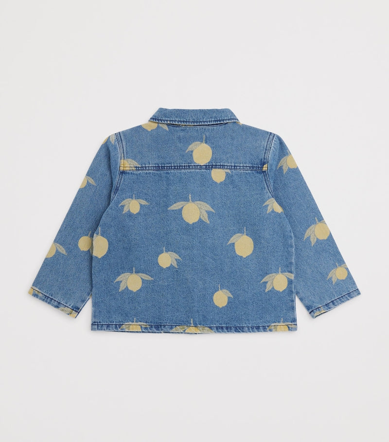 KONGES SLOJD lemon print denim jacket for children, UK version