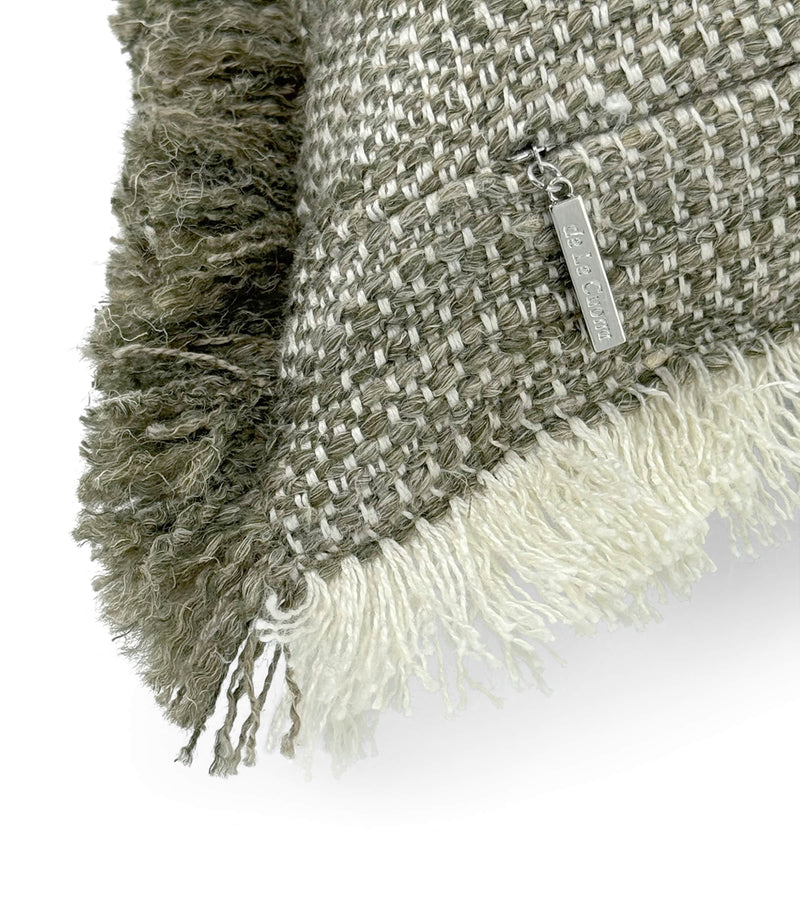 de Le Cuona linen-wool blend Tatami cushion 50cm x 50cm - British product