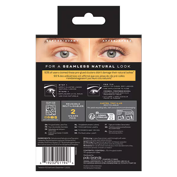 Eylure Underlash clusters pre-glued 30 count - British product