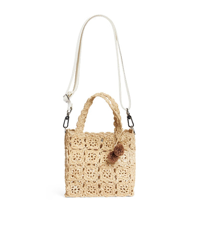 Bonpoint Raffia Top-Handle Bag for Kids
