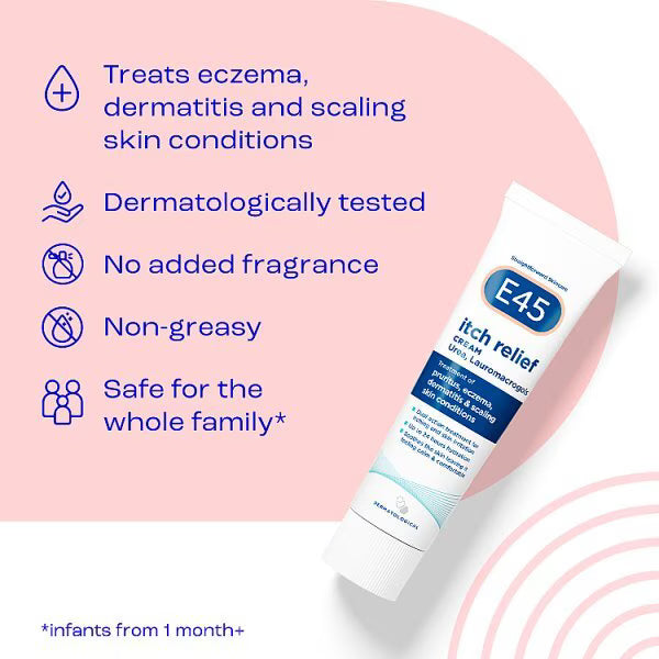 E45 Itch Relief Cream 100g moisturiser for skin - British product