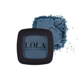 Lola MakeUp mono eyeshadow dark blue satin finish, imported from the UK