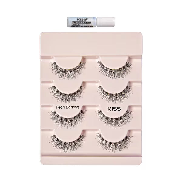 Kiss strip lashes Multipack Natural, imported from the UK