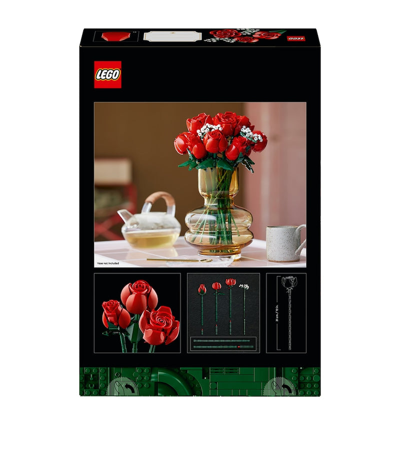 Lego rose bouquet construction set with 822 pieces, UK version