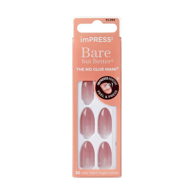 Kiss Impress Press On Nails Serenity Set of 30 Nude Color