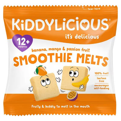 Kiddylicious Banana Mango Passionfruit Smoothie Melts Freeze-Dried Fruit Snack
