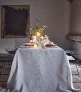 Linen Embroidered Tablecloth 170cm x 250cm