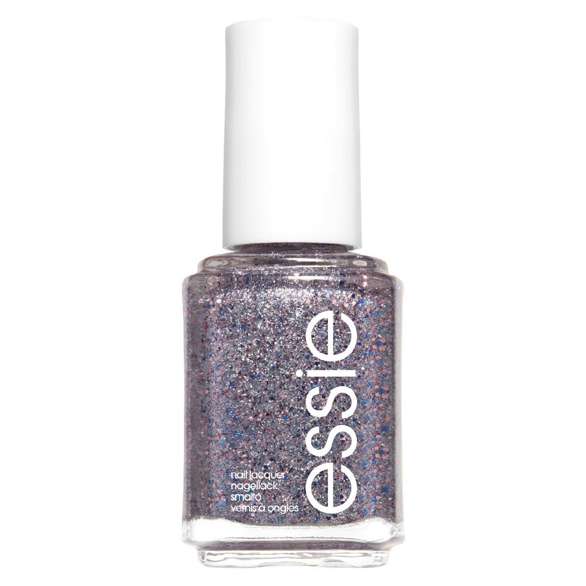 Essie 511 Congrats Silver Pink Glitter Nail Polish - McGrocer