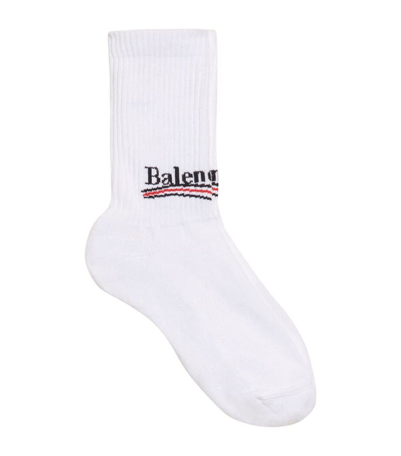 Balenciaga cotton blend tennis socks with logo detail - British product