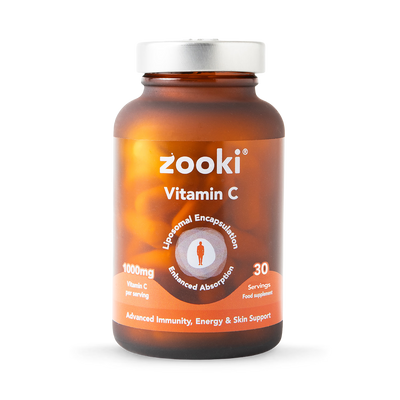 Zooki Liposomal Vitamin C 1000mg Capsules 60 Count Immunity Supplement