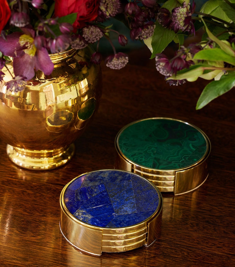 Aerin Lucas mosaic coasters set of 4 with storage case - British product
