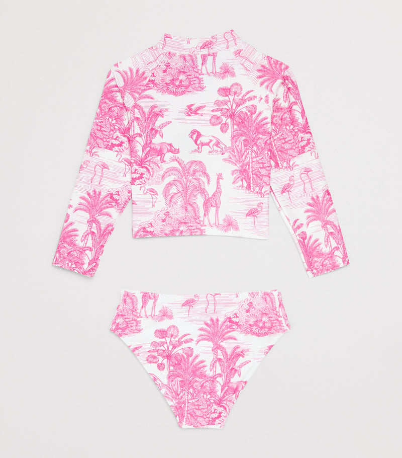 MARIE RAXEVSKY jungle print crop top bikini children's swimwear set (2-12 years), imported from the UK