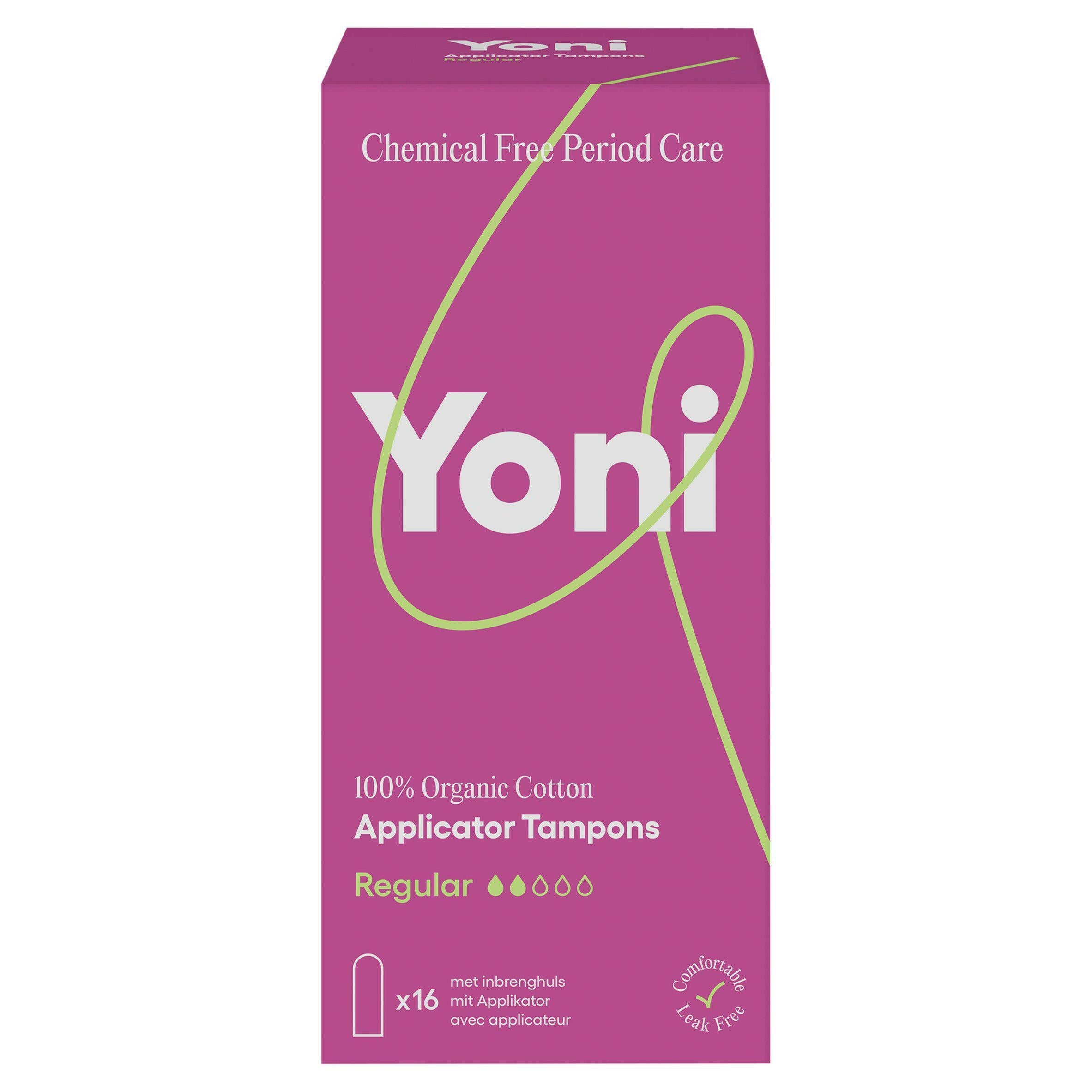 Yoni Organic Cotton Applicator Tampons Medium x16 feminine care Sainsburys