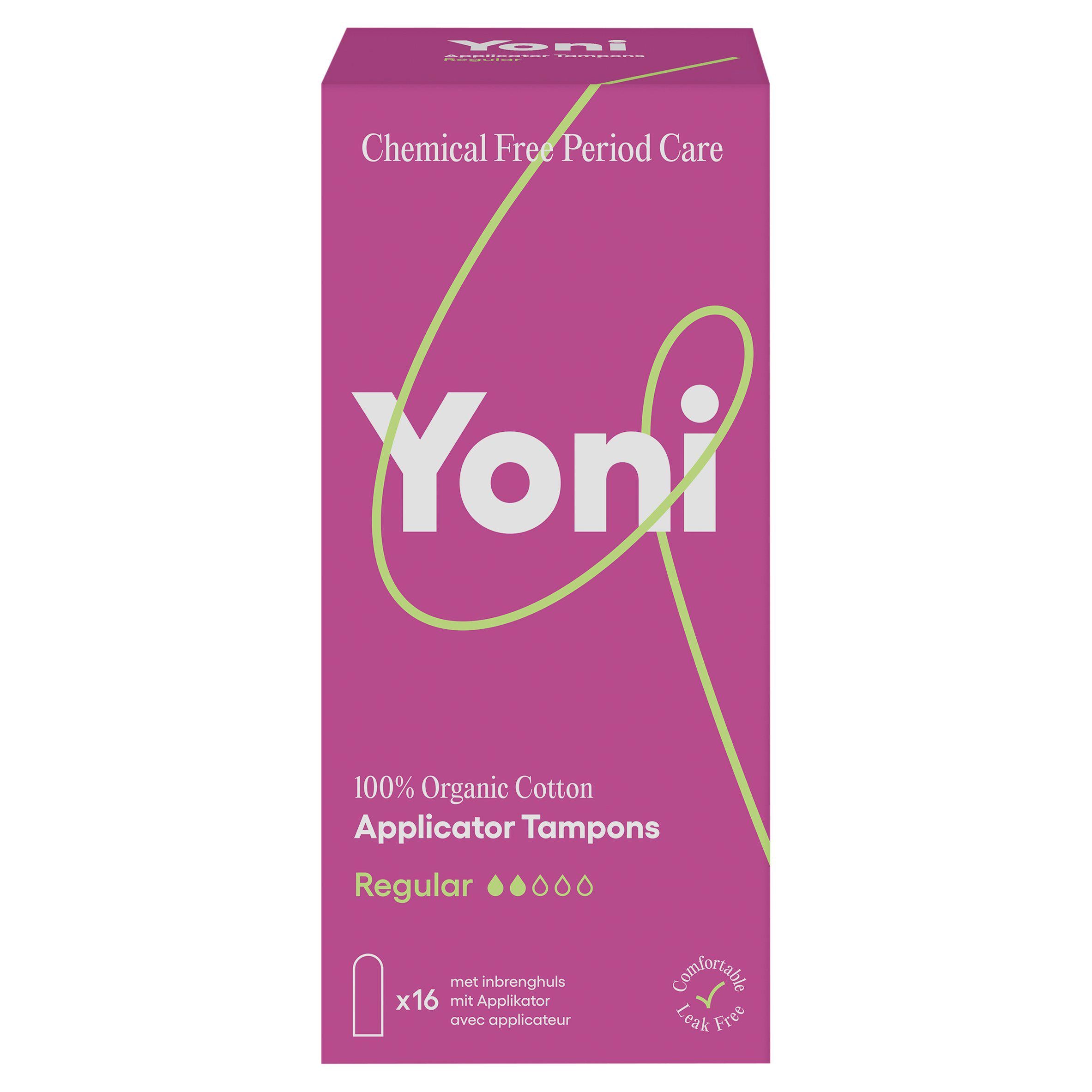 Yoni Organic Cotton Applicator Tampons Medium x16 feminine care Sainsburys