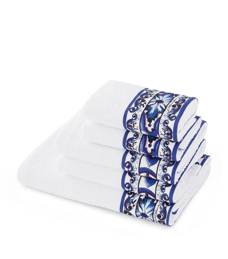 Dolce&Gabbana Majolica print bath towel set of 5 - British product