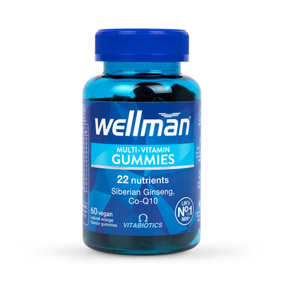 Vitabiotics Wellman Multivitamin Gummies Orange Flavour 60 Count