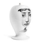 Fornasetti porcelain decorative vase with silhouette design, 30cm tall - British product